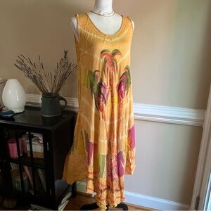 Just be gauze bohemian style dress palm trees